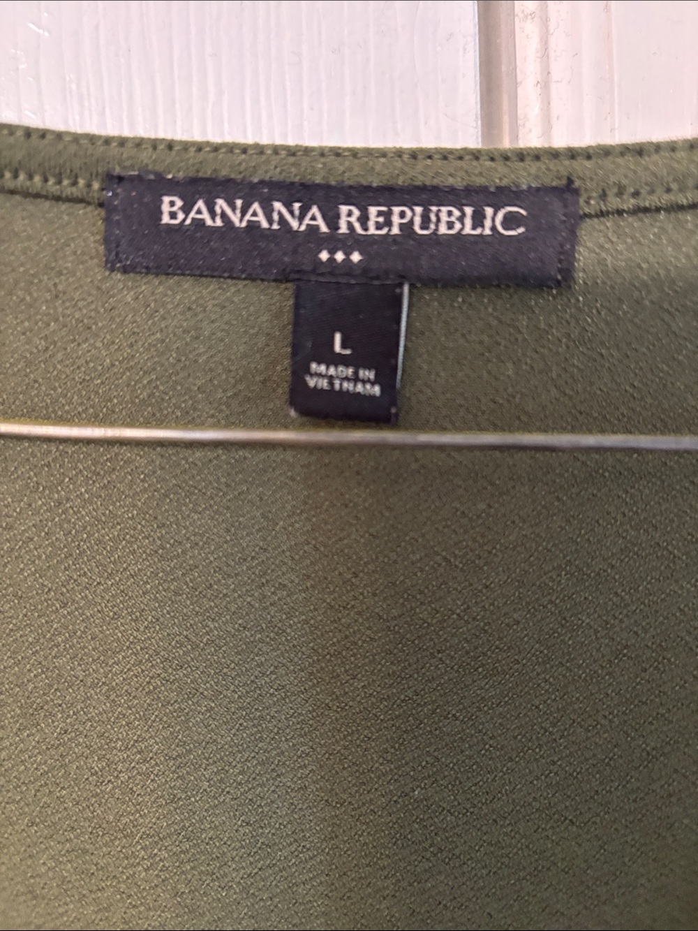 Banana Republic Olive V-Neck Flutter Sleeve Tunic - Picture 2 of 10